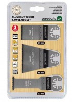 Sure Build SBM091011 Multi-Tool Wood Blade - 3 Pcs